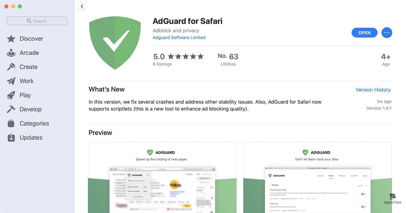 adguard adblocker safari extension