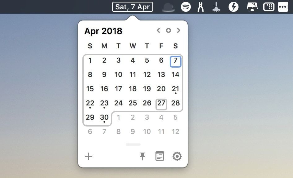 itsycal mac calendar