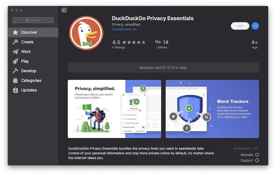 duckduckgo safari extension