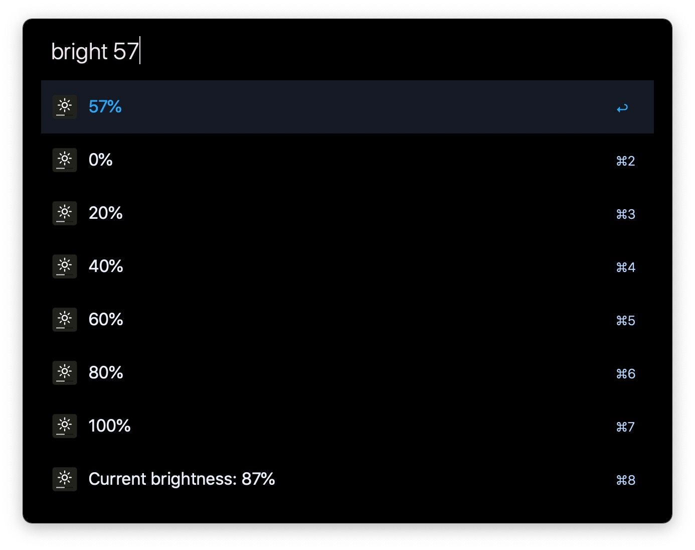 Alfred Workflow for Controlling Volume and Brightness