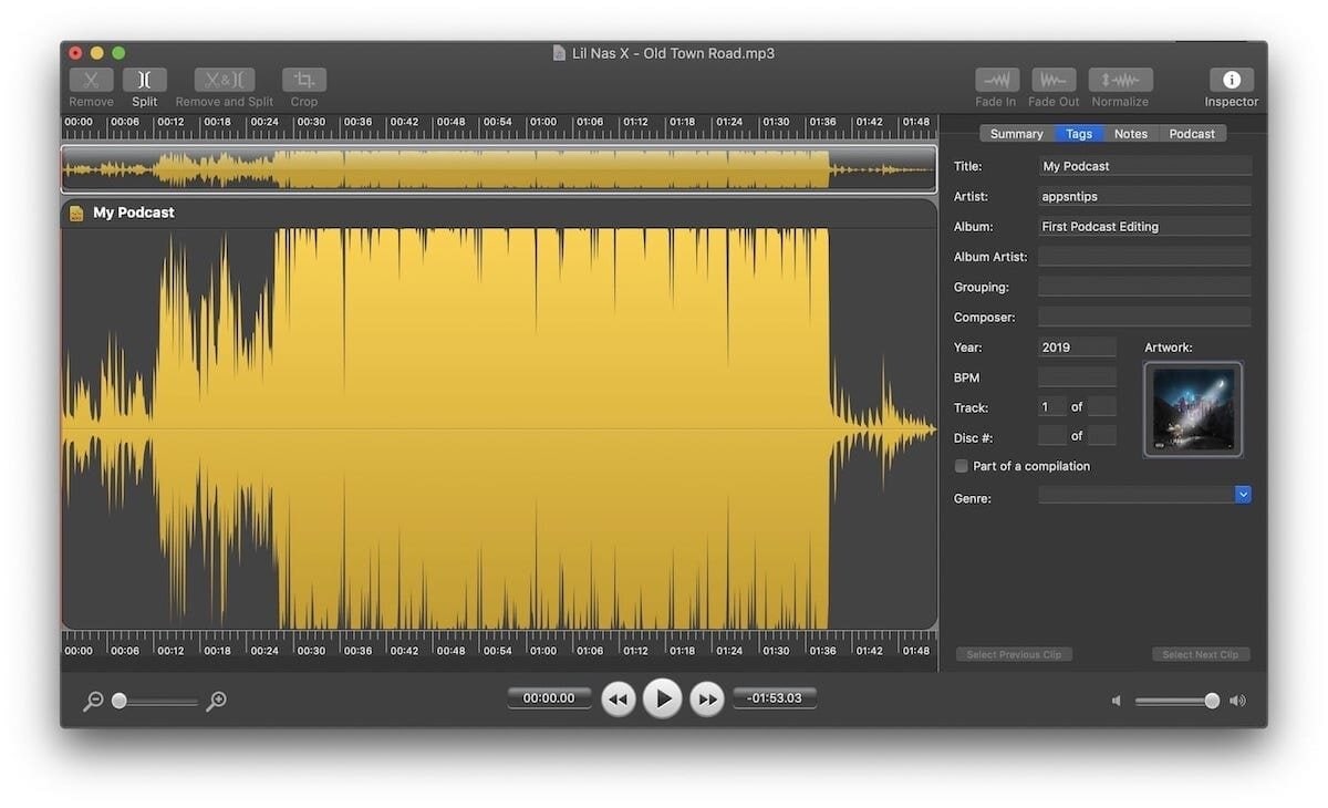 fission for mac split files volume