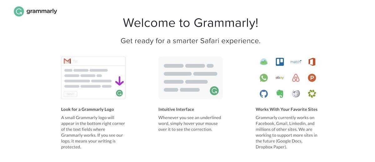 7. Grammarly extension for Safari