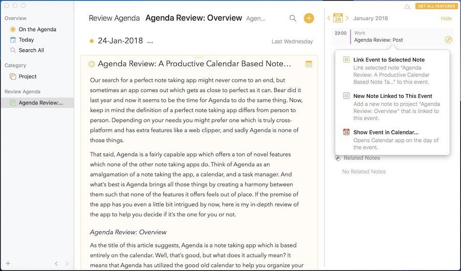 Agenda: Notes meets Calendar on the App Store