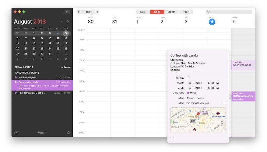 Best Calendar App for Mac Fantastical 2 Review appsntips