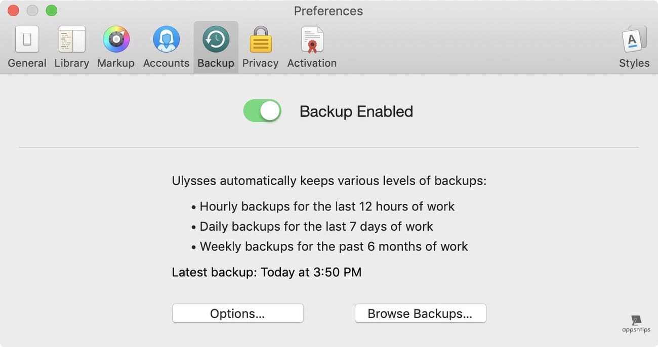 Scrivener vs Ulysses - Back up and Sync - Ulysses