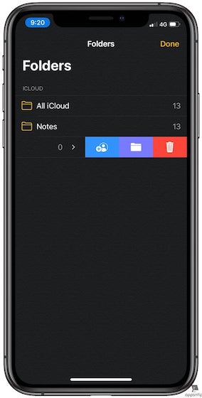 Sharing Folders in Apple Notes App on iPhones and iPads 2
