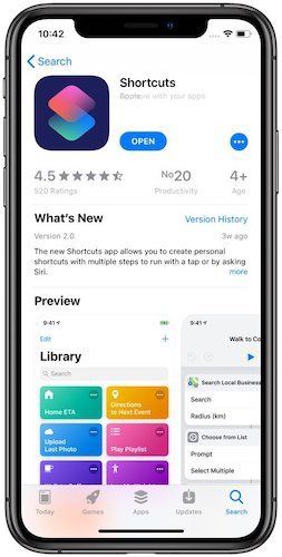 Shortcuts App