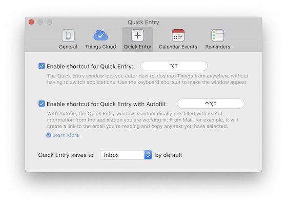 Things 3 Review: Inputting Tasks on Mac 2