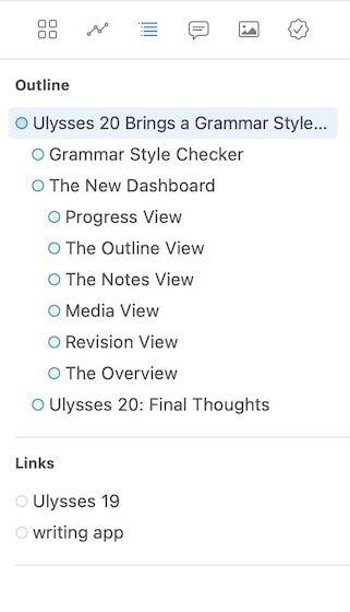 2. The Outline View in Ulysses 20