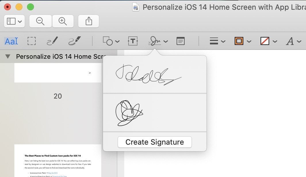 add signature to pdf chrome