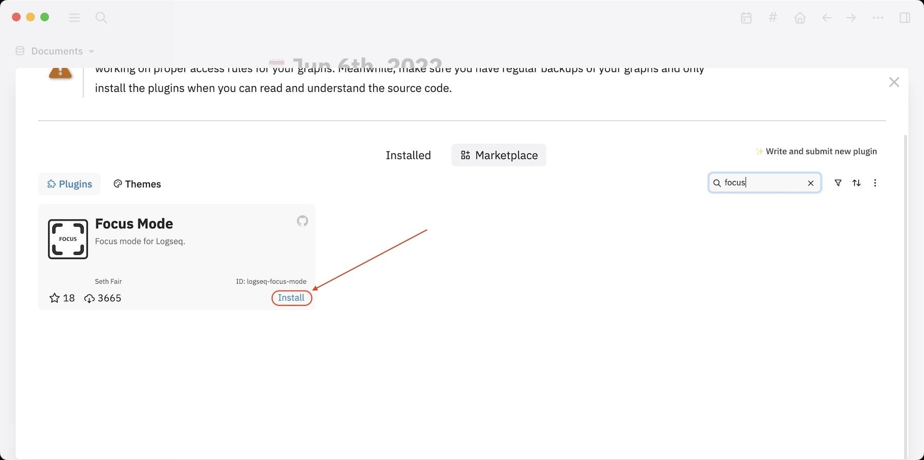 install plugins in Logseq 7