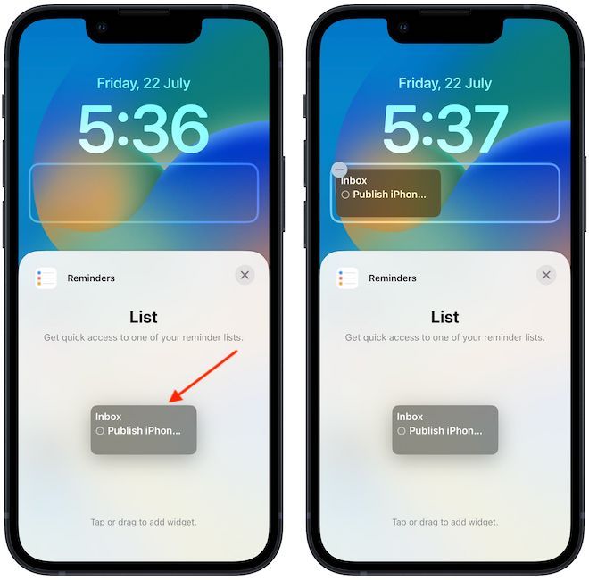 show reminders on lock screen ios 16