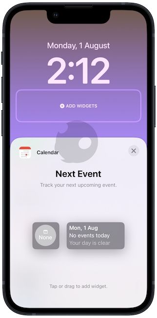 3. Calendar widget