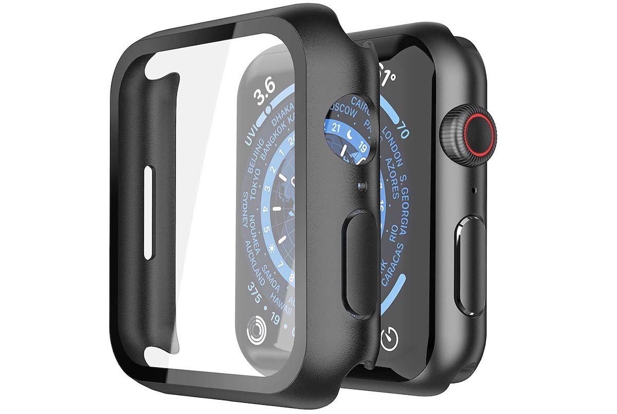 Misxi Apple Watch 8 case with tempered glass screen protector