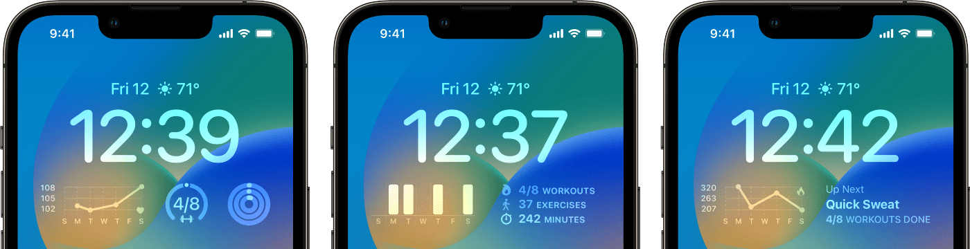 smartgym lock screen widget