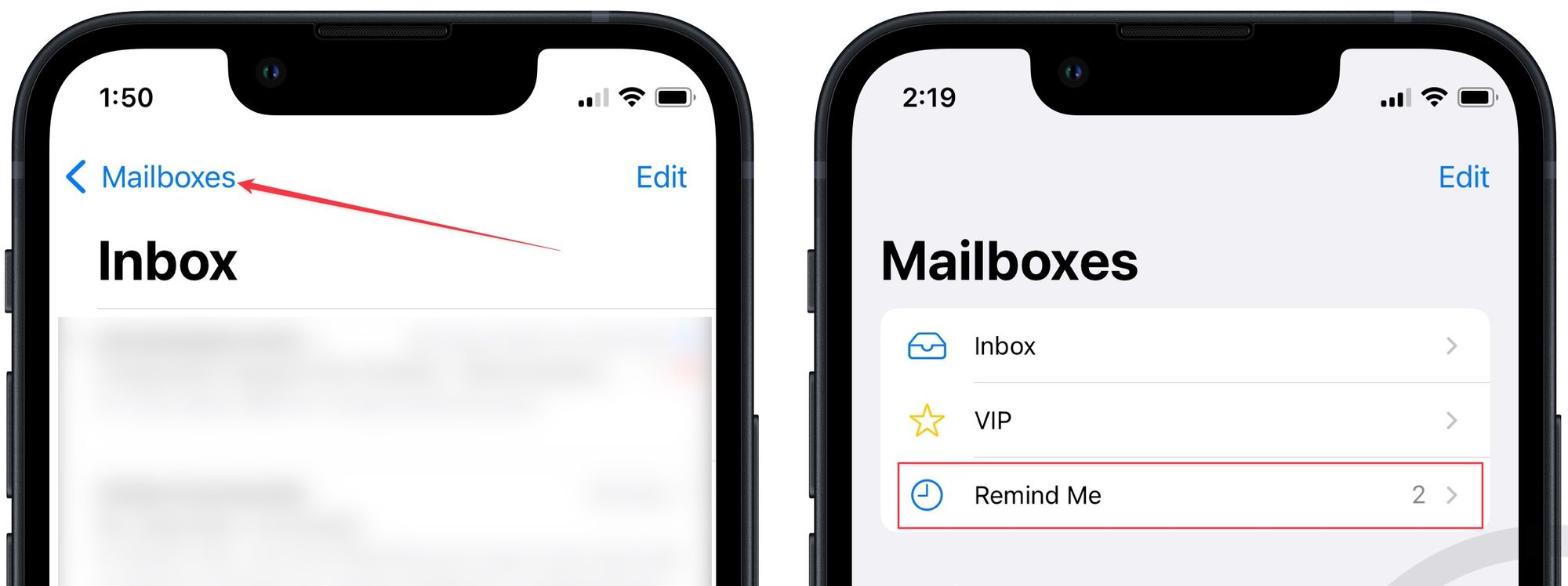 apple mail snooze