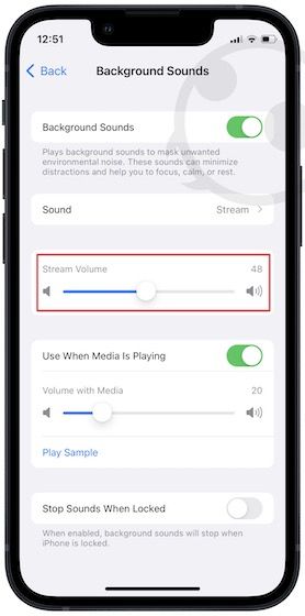 Enable Background Sounds feature on iPhone 5