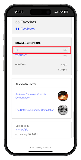 Internet archive firmware download page