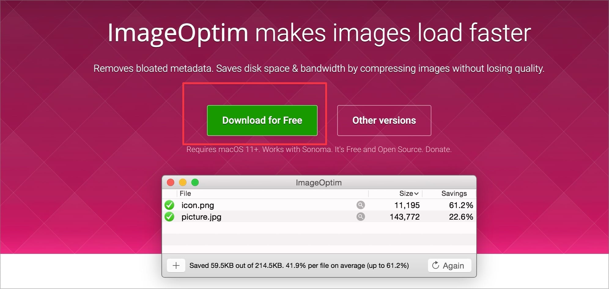 ImageOptim website screenshot