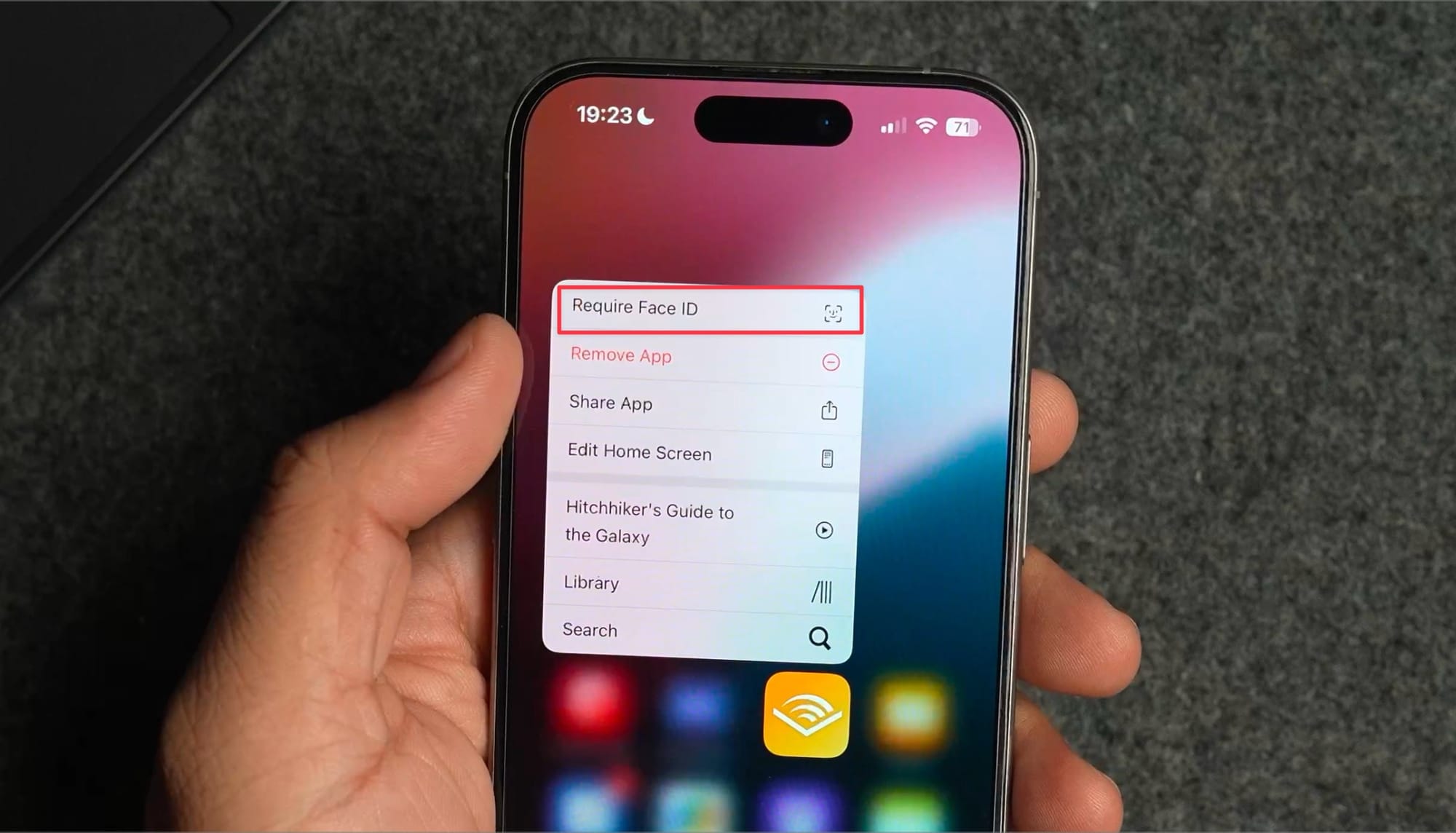 Yêu cầu Face ID để khóa ứng dụng