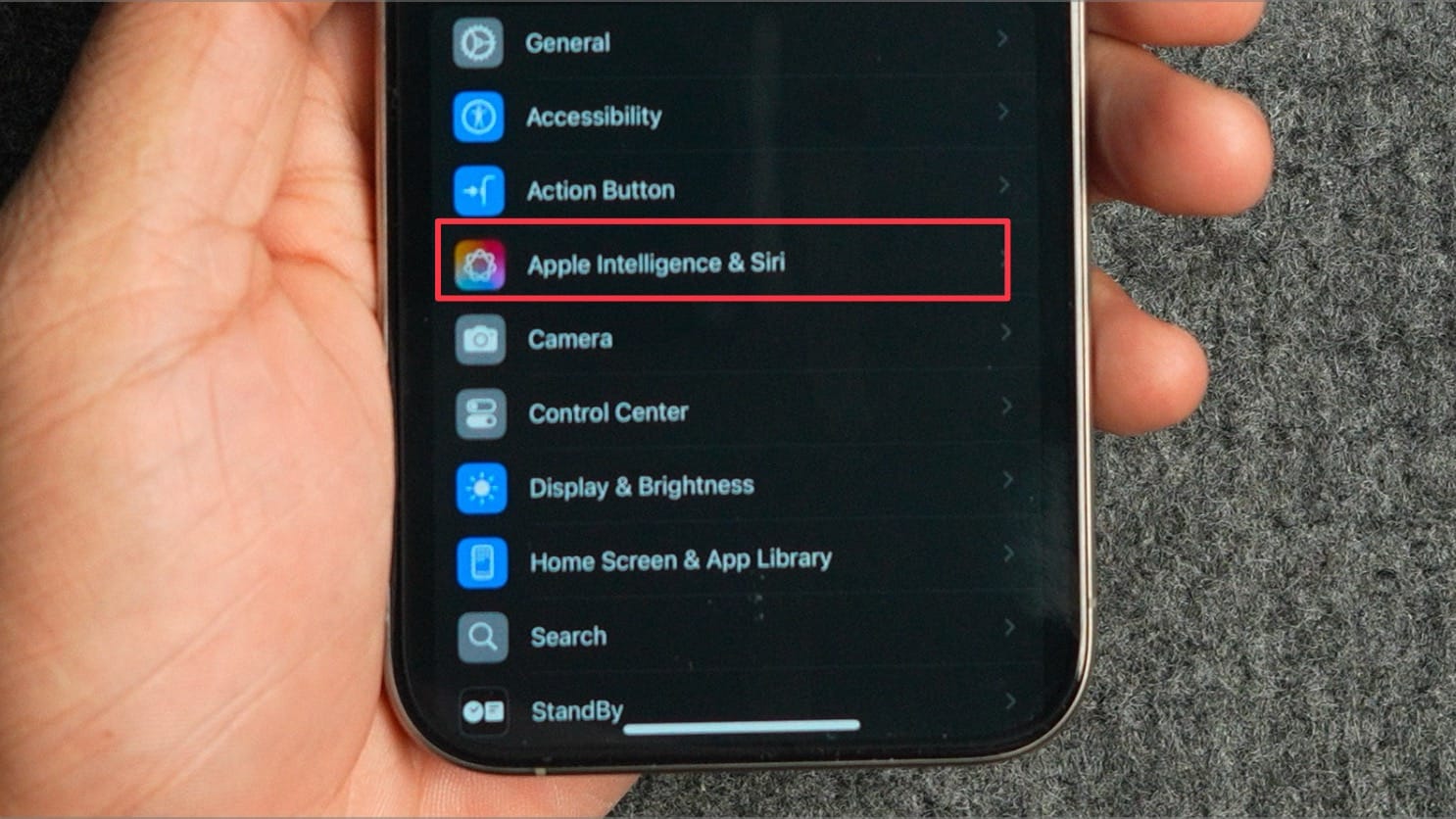 Apple Intelligence & Siri option