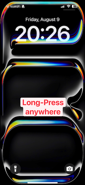 Long-press to enter edit mode