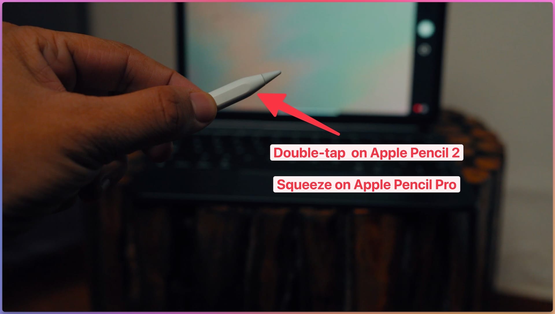 using Apple Pencil as iPad Camera Remote