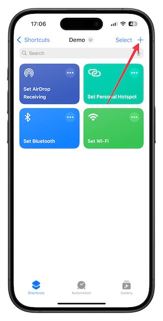 Create Wi-Fi toggle shortcut