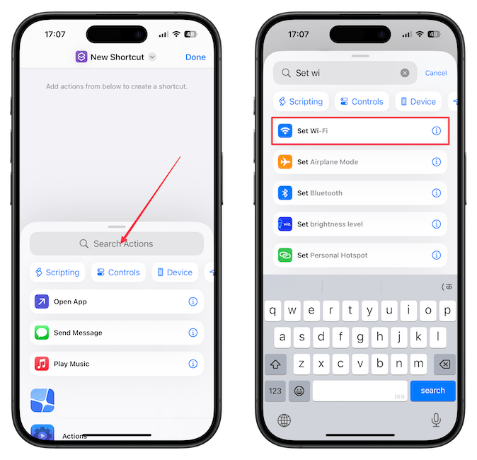 Create Wi-Fi toggle shortcut 2