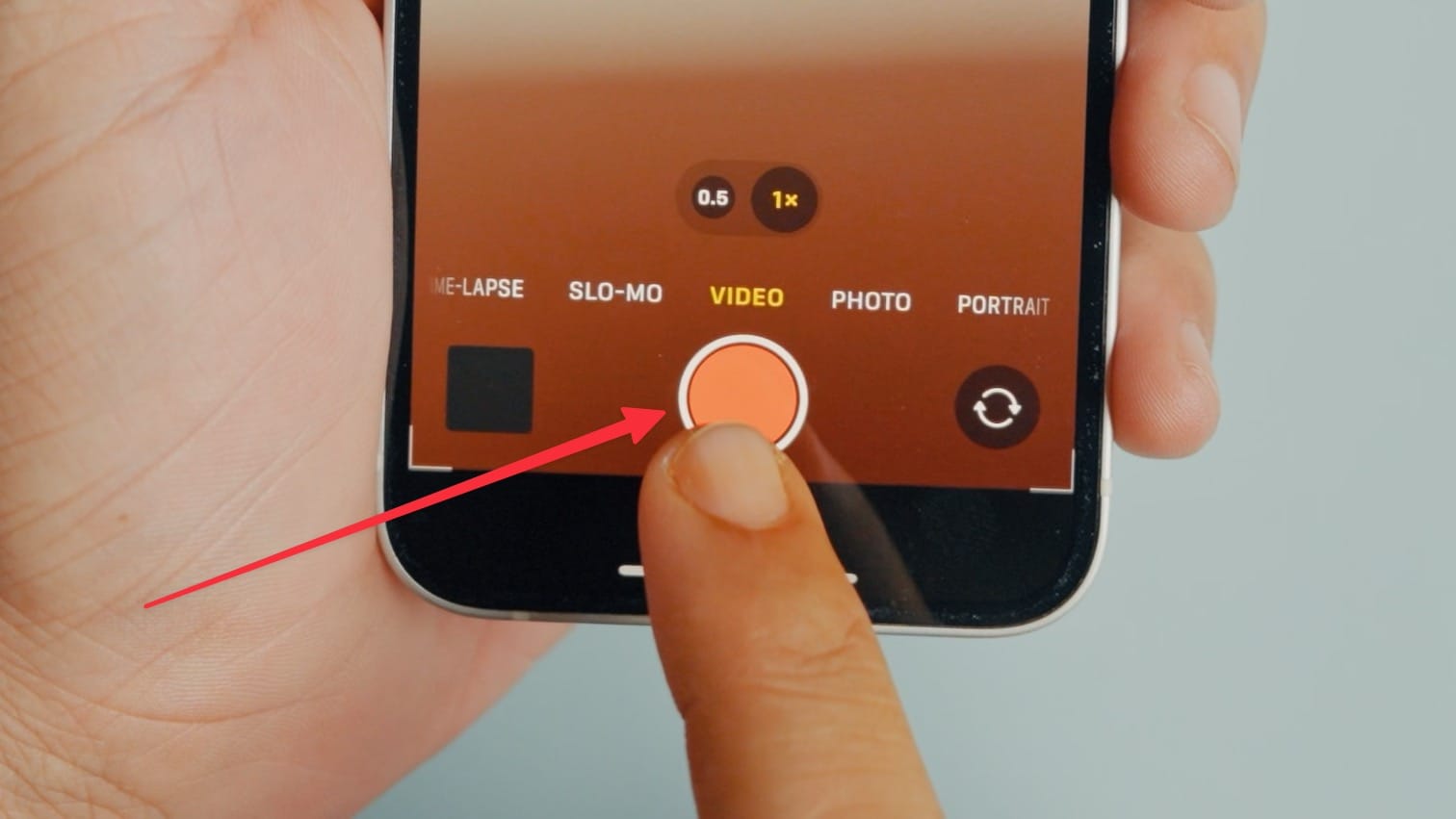 initiate video recording on iPhone