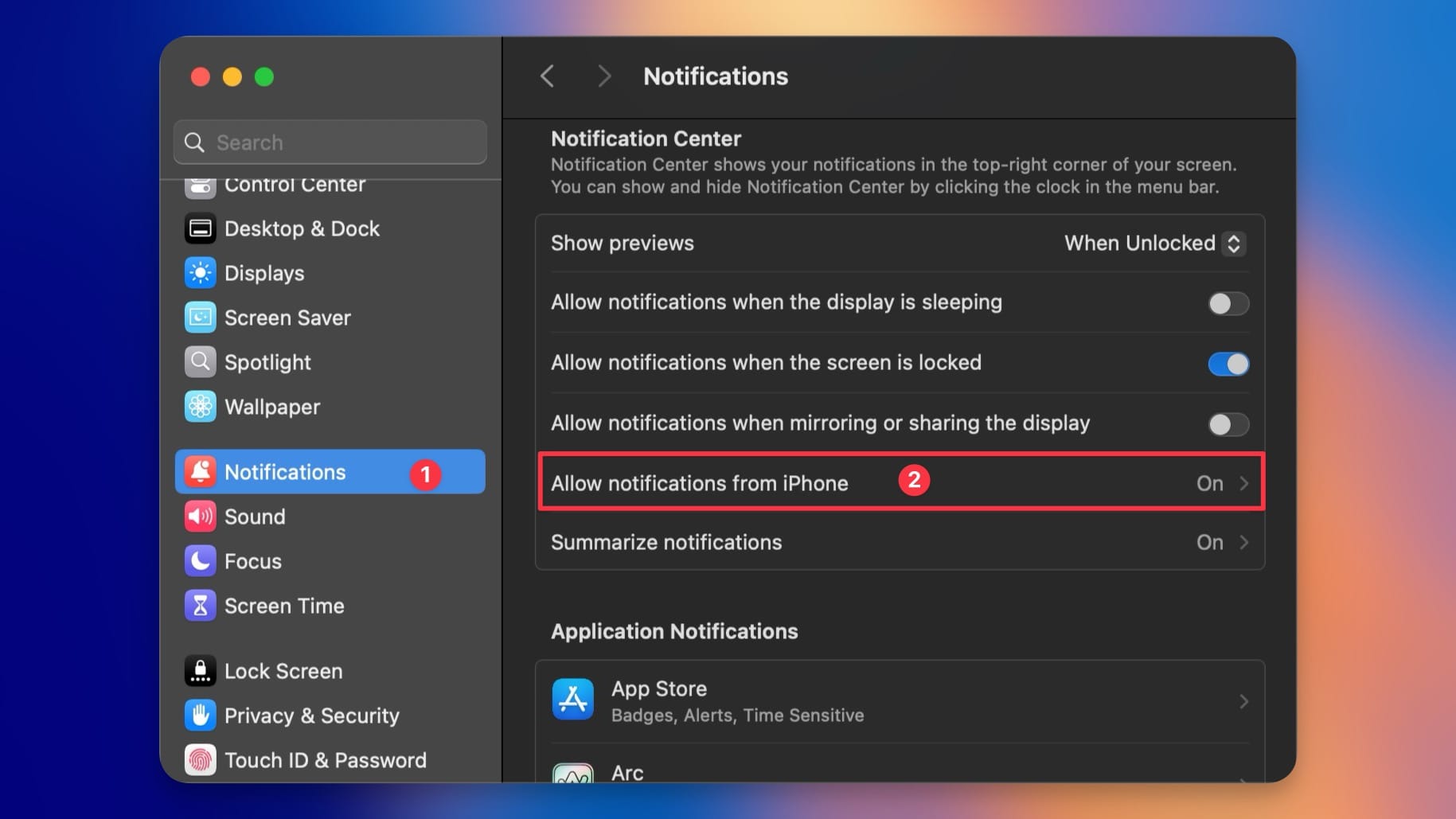 Manage iPhone notifications