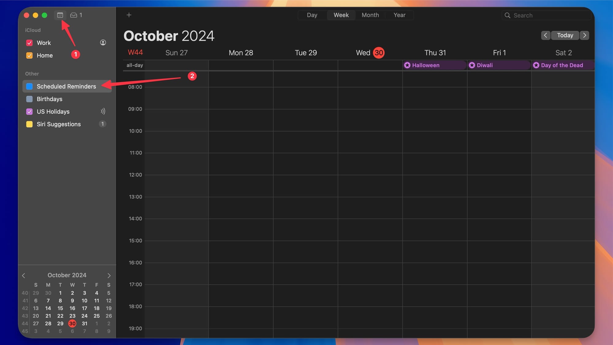 removing reminders from calendar