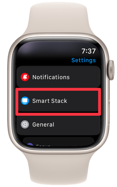 Smart Stack settings