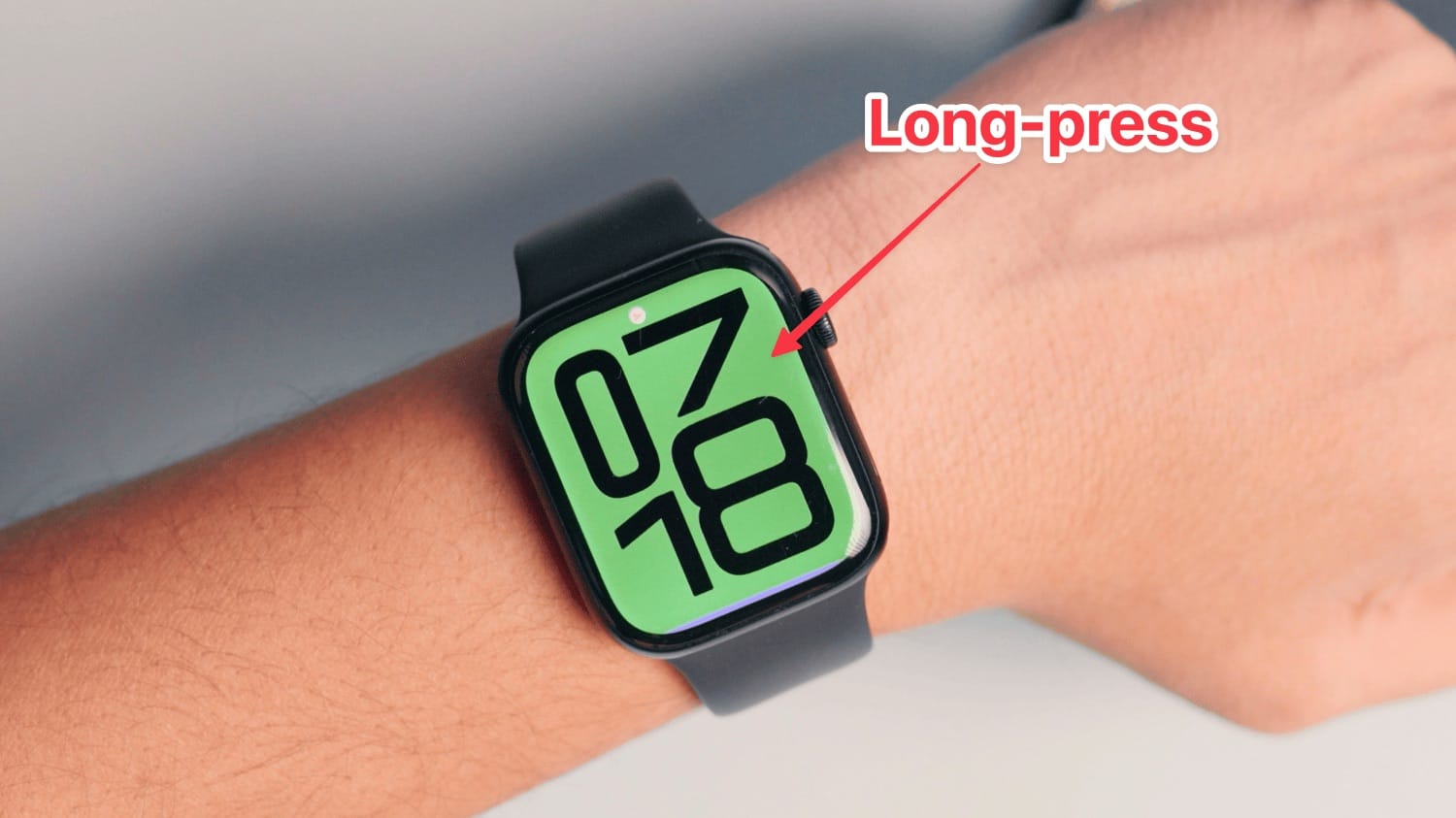 long-press on apple watch screen