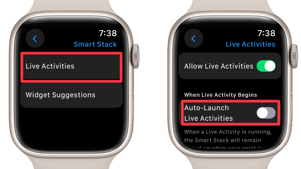 turning off live activities