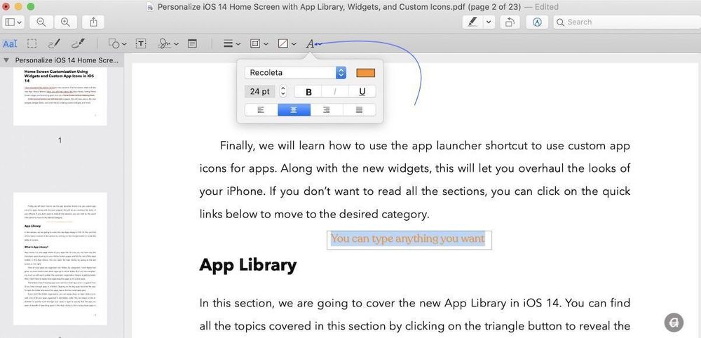 how to edit pdf on mac preview