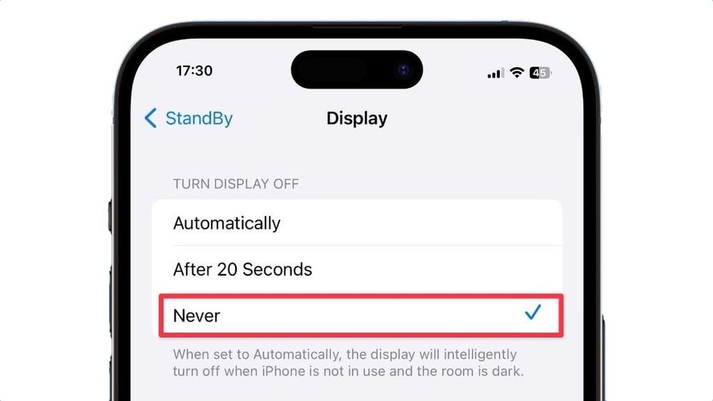 how-to-stop-iphone-display-from-turning-off-in-standby-mode