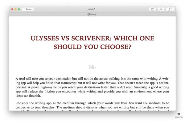 scrivener vs ulysses