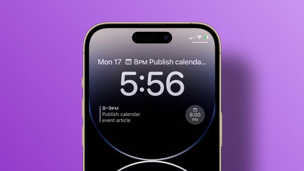 iPhone mock up showing upcoming calendar event on lock screen