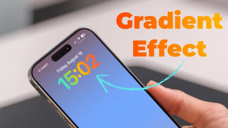 Beautify Your iPhone Lock Screen with Gradient Clock and Wallpaper