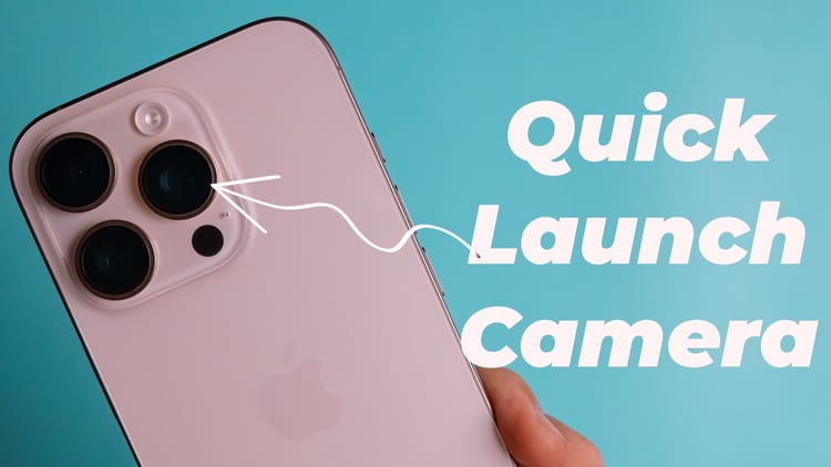 How to Launch iPhone Camera with A Single Press of Camera Control