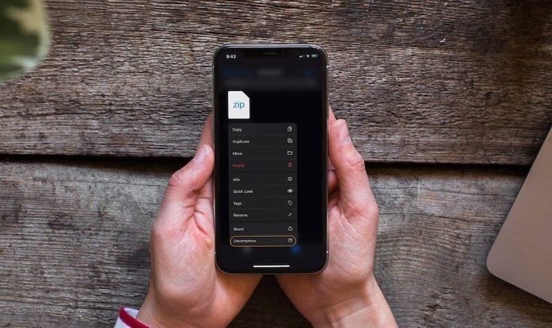 how to open zip files on iphone
