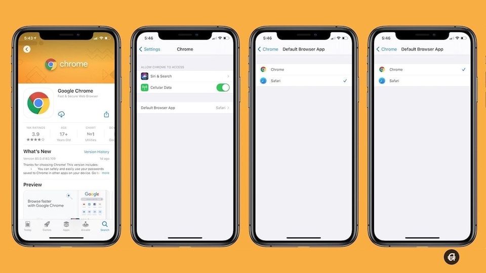 How to Set Google Chrome as Default Browser on iPhone | appsntips