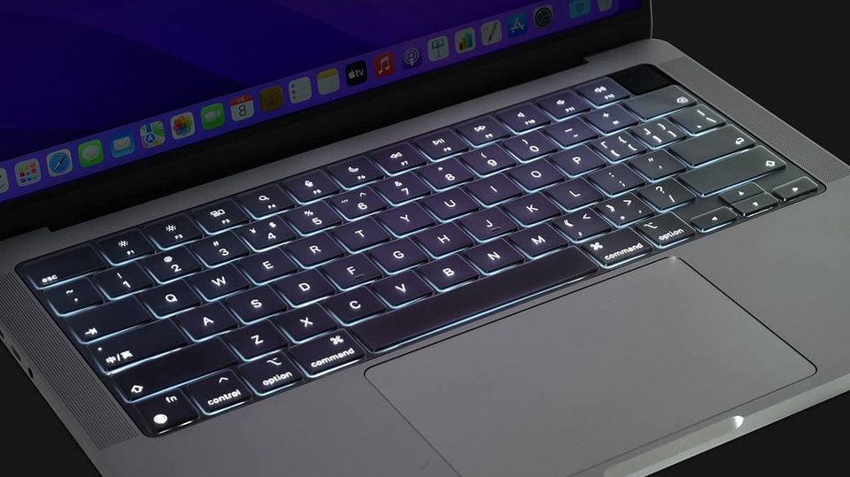 MacBook Pro 14-inch with keyboard cover