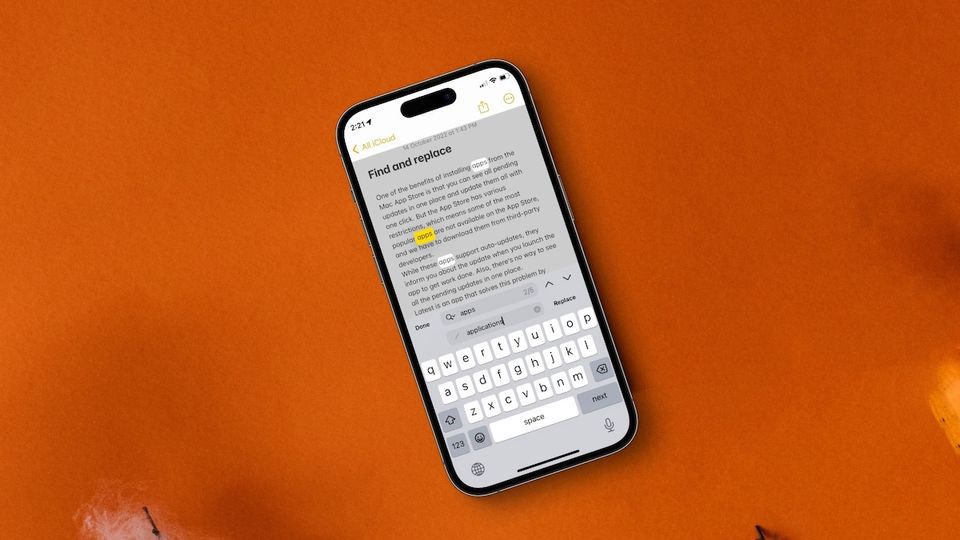 How to Use Find & Replace in Apple Notes App on iPhone