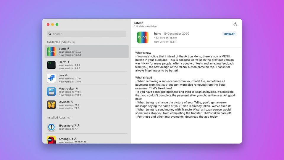 Latest - Update Mac Apps with One Click