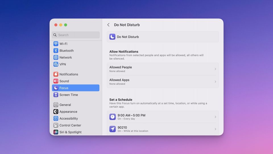 Do Not Disturb on Mac