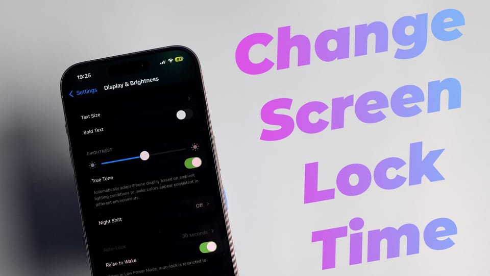 How to Change Screen Lock Time on iPhone