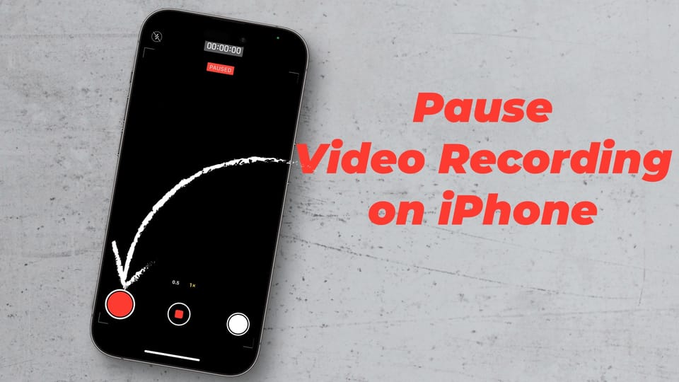 iphone showing video record pausing feature