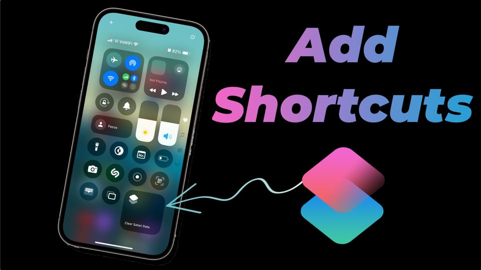 iPhone showing a shortcut added to Control Center